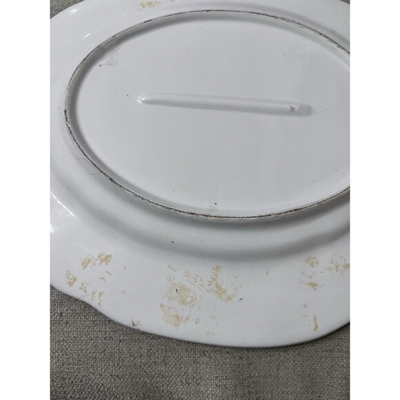 Vtg Holu Ceramic Pottery Portugal Large Tureen Underplate & Ladle Hand Painted - Picture 10 of 16